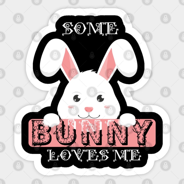 Bunny - Some bunny loves me Sticker by KC Happy Shop